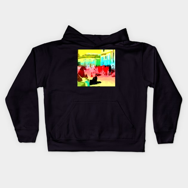 London Semi Abstract Kids Hoodie by sukhpalgrewal